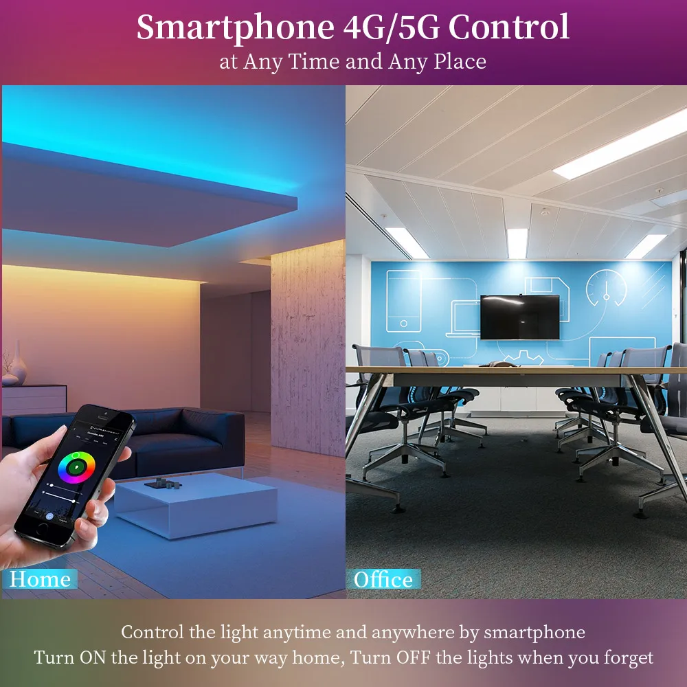 Wifi WB5 5 in 1 LED Controller Tuya Alexa Google Home Voice Control  Bluetooth APP RF Dimmer Remote For RGB RGBW CCT Led Strip