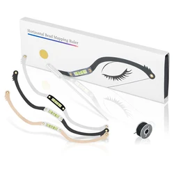 1 Set Microblading Permannet Makeup Bow And Arrow Line Ruler Black Measuring Brow String Pre Inked Tattoo PMU For Mapping
