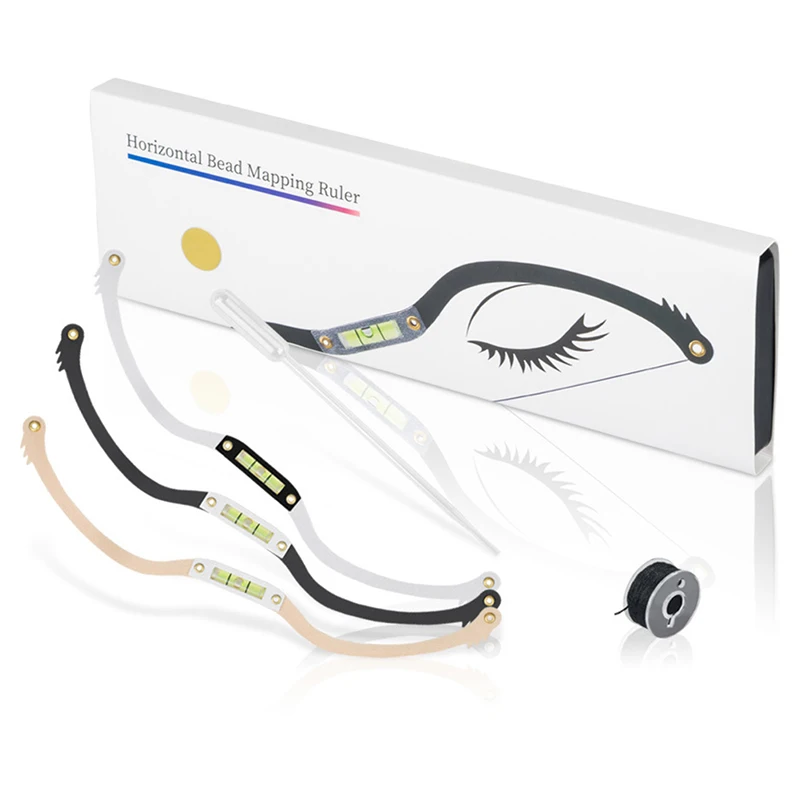1 zestaw Microblading Permannet makijaż łuk i strzały linijka czarny pomiar sznurek do brwi wstępnie tuszowany tatuaż PMU do mapowania