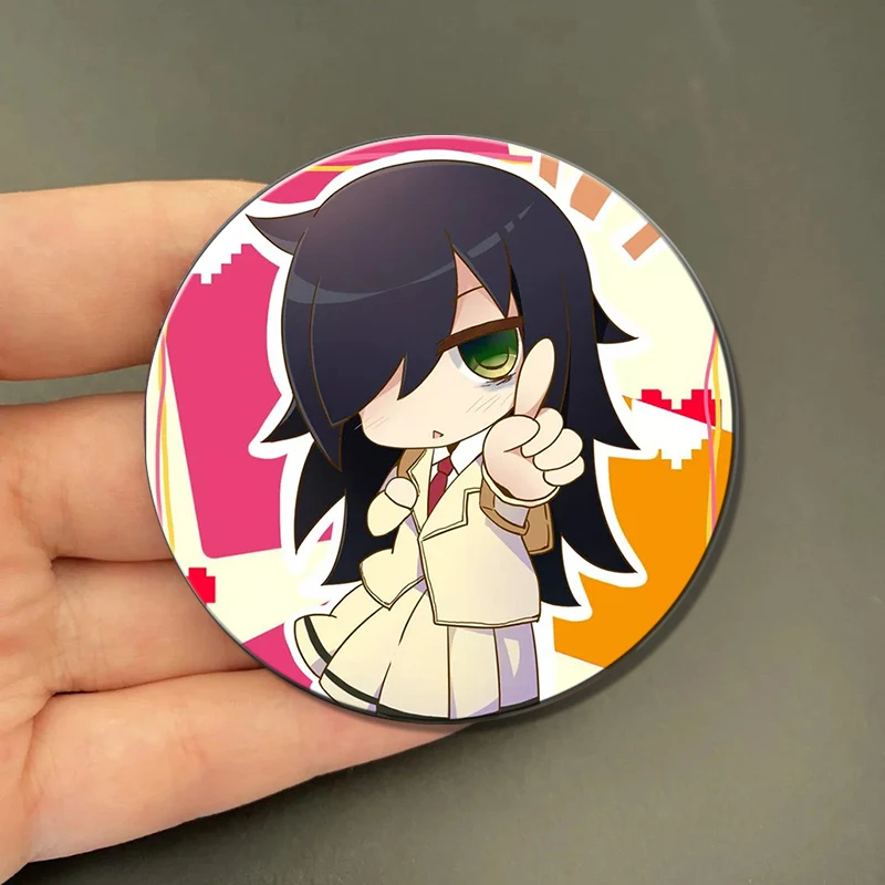 58mmWatamote Tomoko Kuroki Backrooms Button Pin Cute Anime Character Cartoon Brooch Badge for Backpack Accessories Decor Collect