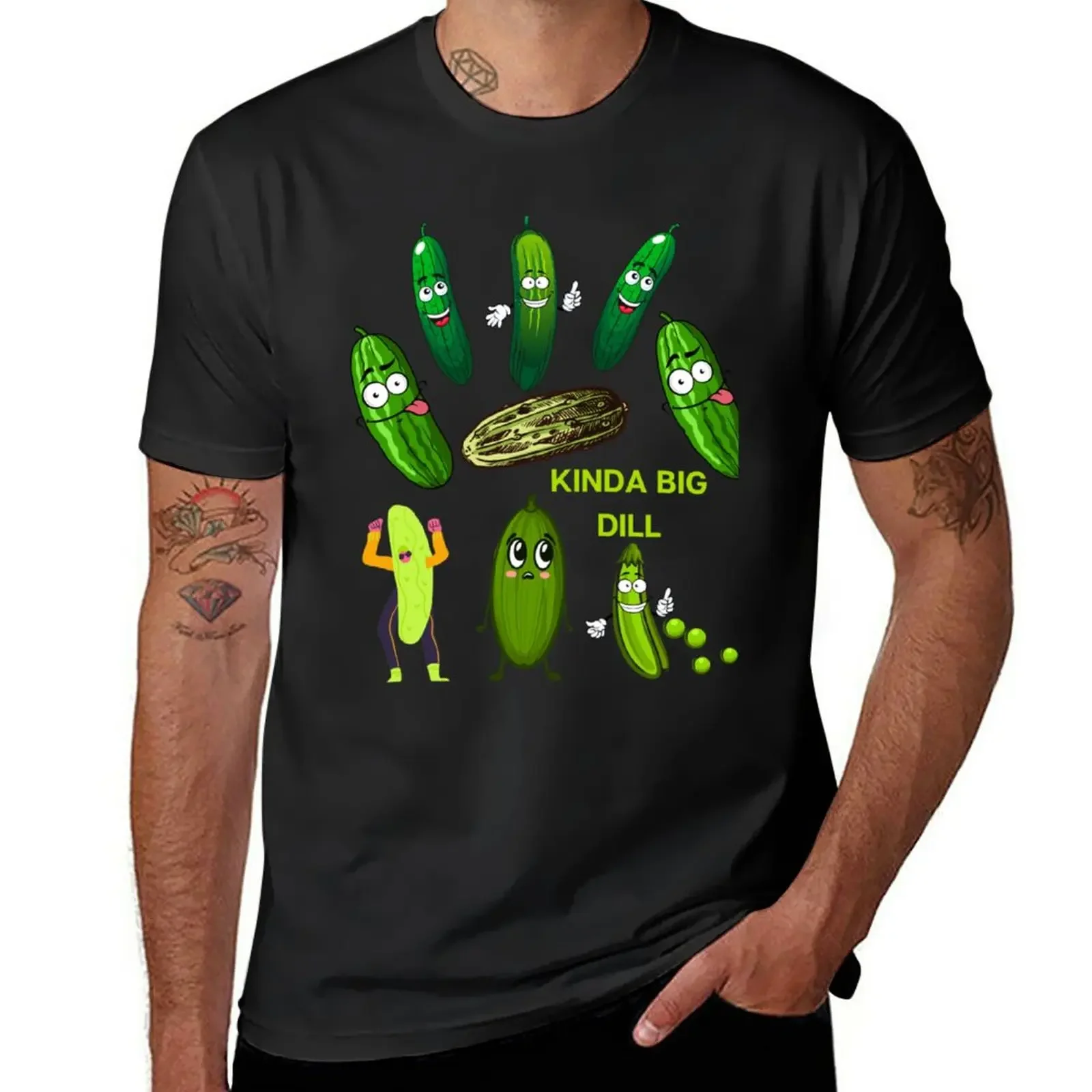 New Pickle pattern-Pickle lovers T-Shirt sports fans quick drying essential t shirt t shirt men 100℅ cotton