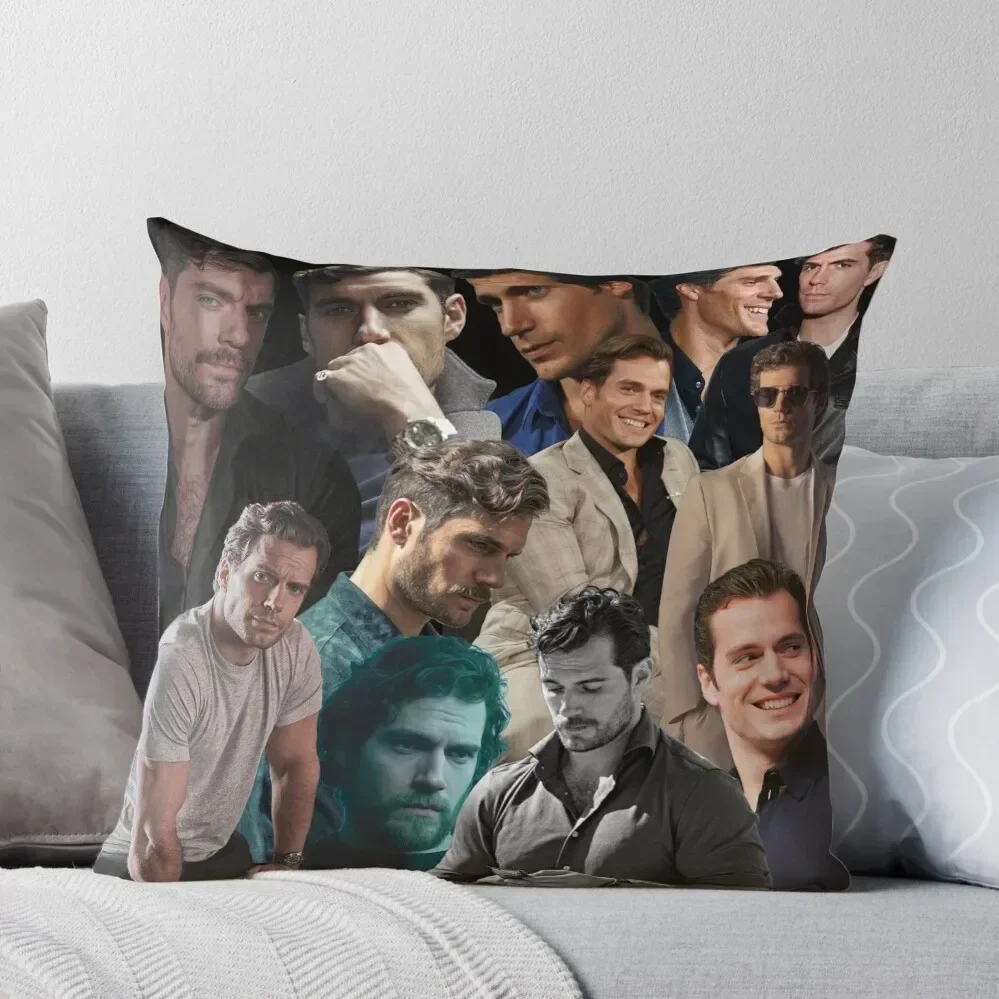 

henry cavill collage Throw Pillow Sitting Cushion Cushion Cover Luxury Anime pillow