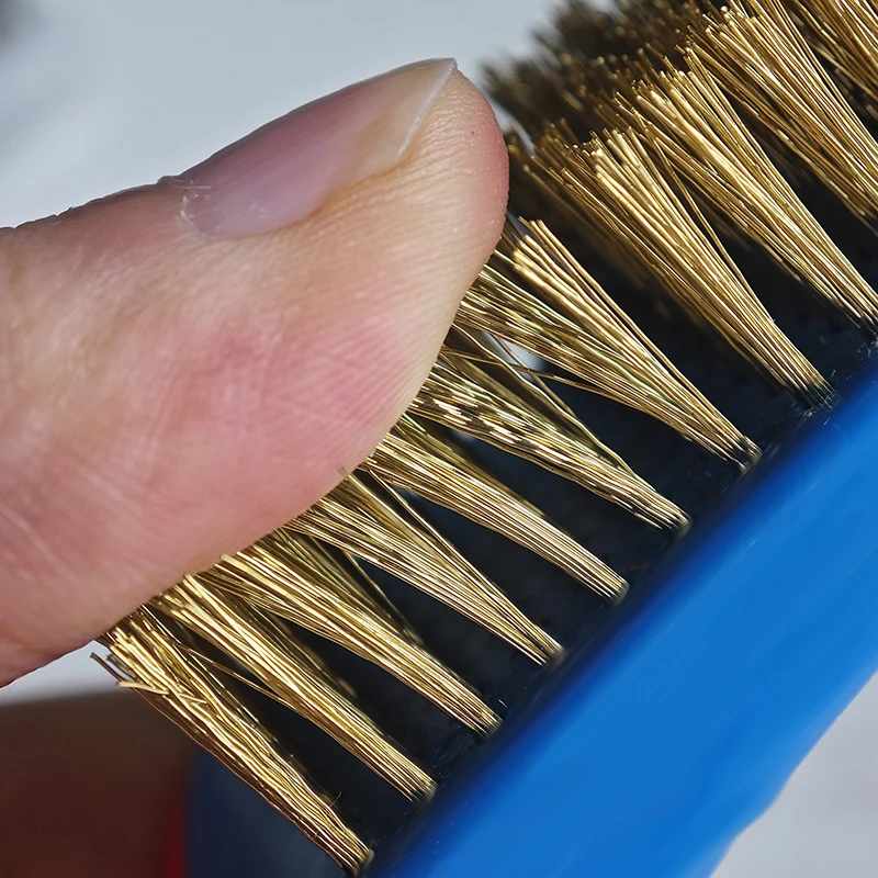 Nova Escova de Fio de Resistente de 15.5cm com Alça de Plástico Confortável para Remover Ferrugem Soldagem Escória Sujeira e Pintura Aço Inoxidável