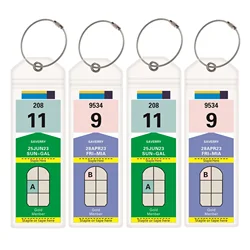 4- Pieces Cruise Tags Luggage Tag Holders for Royal Caribbean & Celebrity Cruise Ship with Zip Seal & Steel Loops Thick PVC