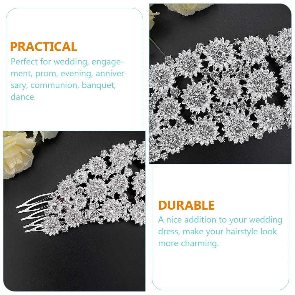 

Rhinestone Hair Combs Wedding Bridal Accessories Shiny Alloy Design Elegant For Bride Bridesmaids Prom Banquet Dance Hairpins