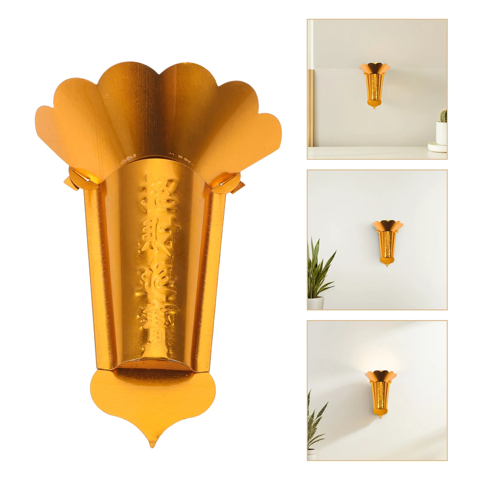 

Alloy Incense Holder Wall Mounted Burner Chinese Worship Space Decor 2025 New Year Home Office Meditation Ornament