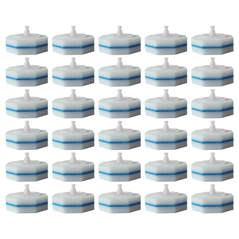 30Pcs Disposable Toilet Cleaning Syste Disposable Toilet Flushable Refill Brush Sponge Disposable Toilet Brush