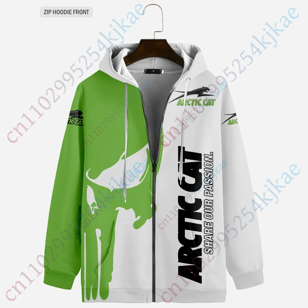 

Толстовки с капюшоном Arctic Cat, одежда, повседневная толстовка с капюшоном на молнии, топ, толстовки для мужчин и женщин, пуловер в стиле аниме, толстовка большого размера, уличная одежда