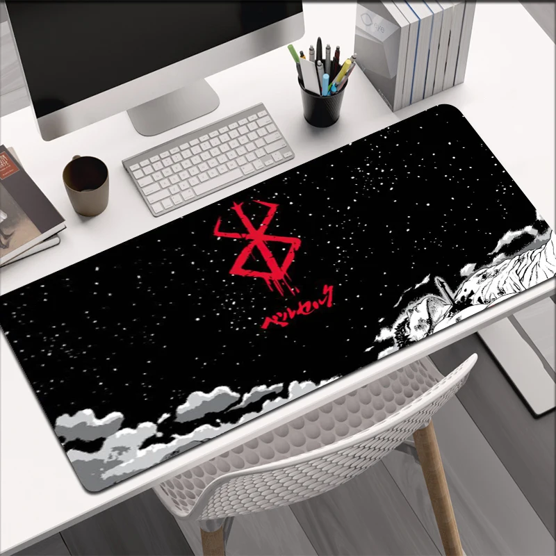 Guts Sword in Berserk Mouse Mat Berserk Guts Gamer Gaming Mouse Pad Computer Accessories Big Keyboard Laptop Padmouse Speed Desk