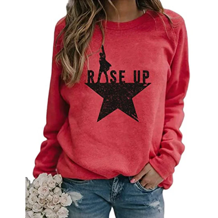 Women's Sweater Elegant Top Casual Autumn and Winter 2024 Fashion New Product Printing Loose Pullover Long Sleeve