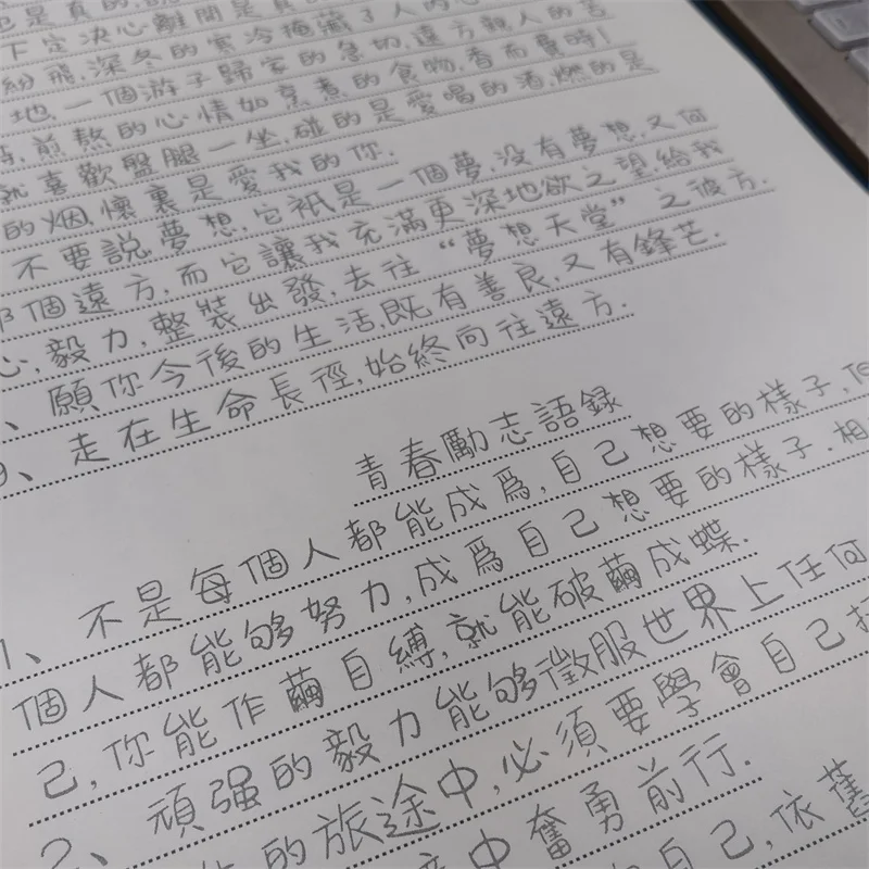 Traditional Chinese Character Copybook Beautiful Fonts Fountain Pen Copy Book Hard Pen Ink Handwriting Calligraphy Copybooks