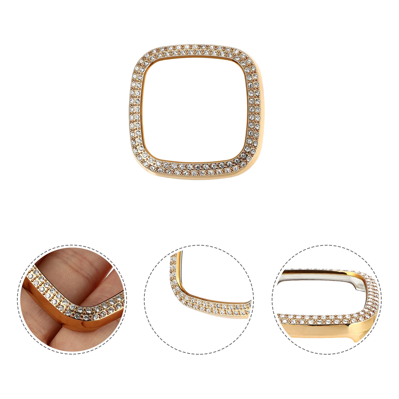 Penutup Jam Tangan Premium Kompatibel dengan Fitbit 3 Sense Cangkang Berlapis Elektro Anti Gores Ringan Mudah Dipasang Tampilan Bergaya