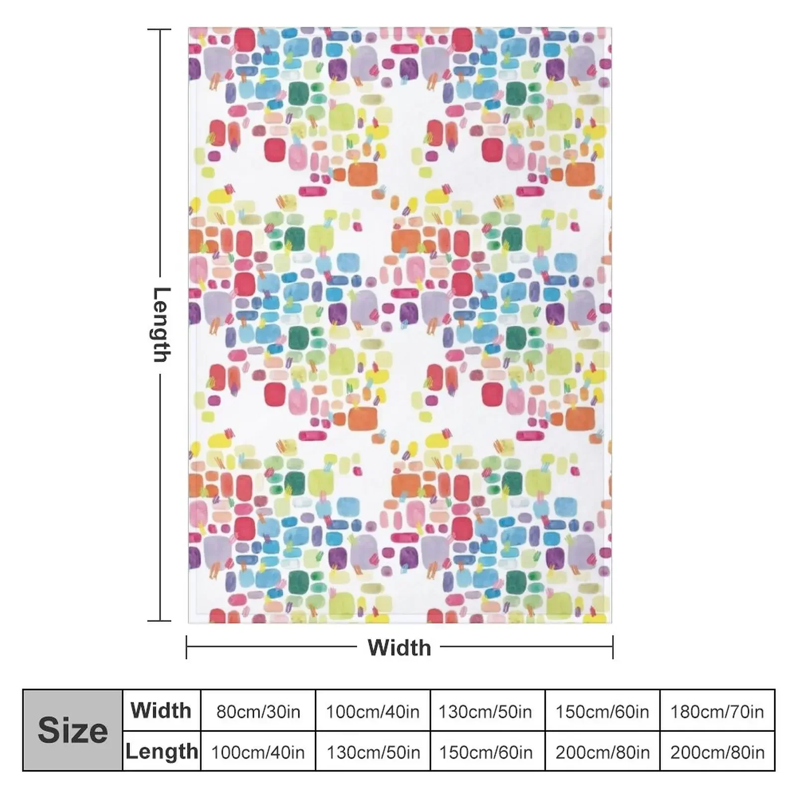 Abstract Colourful Paint Swatches and Pencil Scribbles Throw Blanket valentine gift ideas Cute Plaid wednesday Blankets