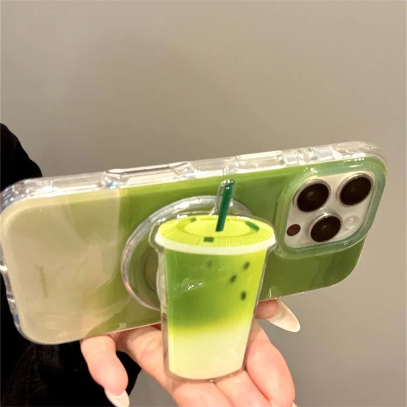 New Design Korean Cute Cartoon for Magsafe Phone Magnetic Griptok Stand for IPhone Funny Foldable Wireless Charging Case Holder