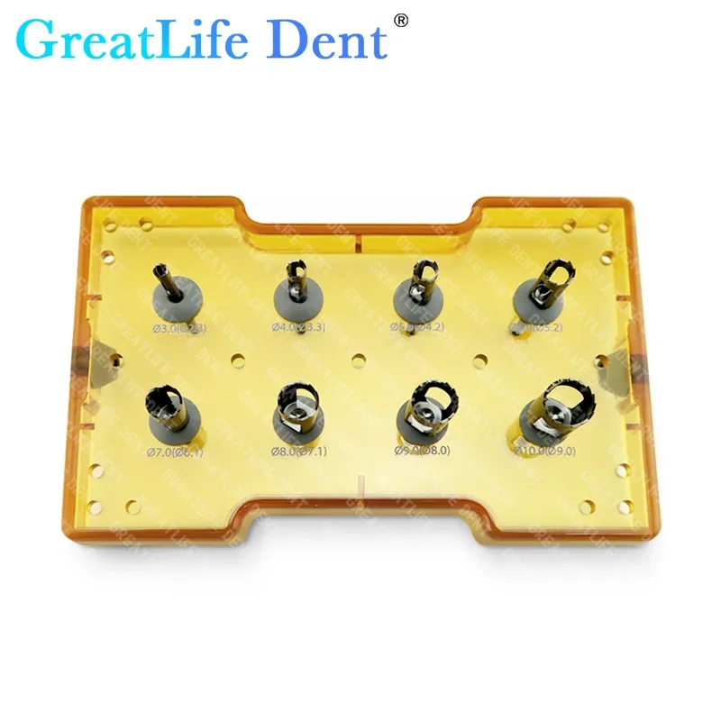 GreatLife Dent-Kit Trephine 100% Original, cincel de hueso para implante Dental, guía Digital, cirugía, kit de herramientas de osteotomo protésico