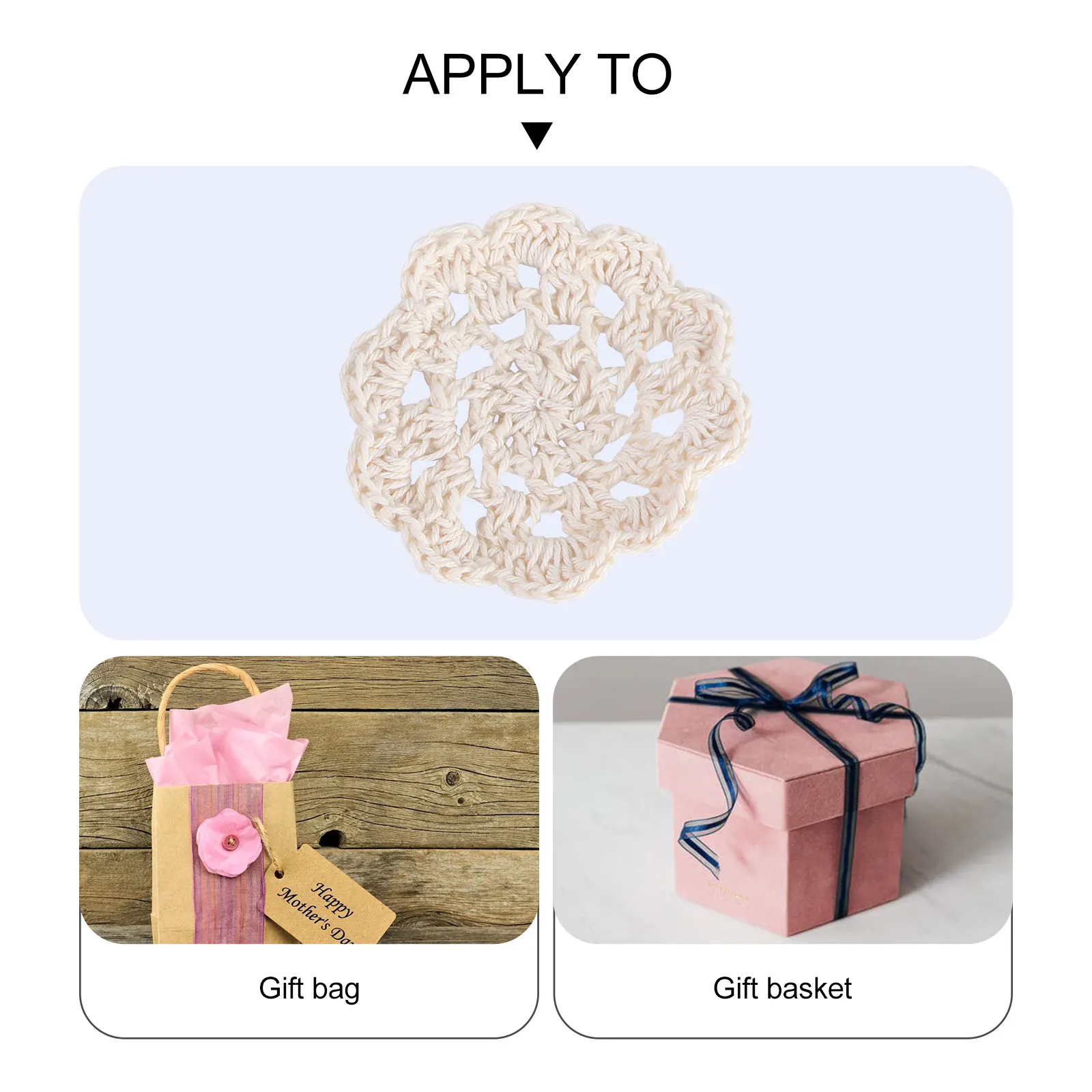 

20 Pcs Crochet Flower Auxiliary Materials Lingerie Decoration Flowers Cotton Fabric Artificial Bulk Thread Appliques Clothes