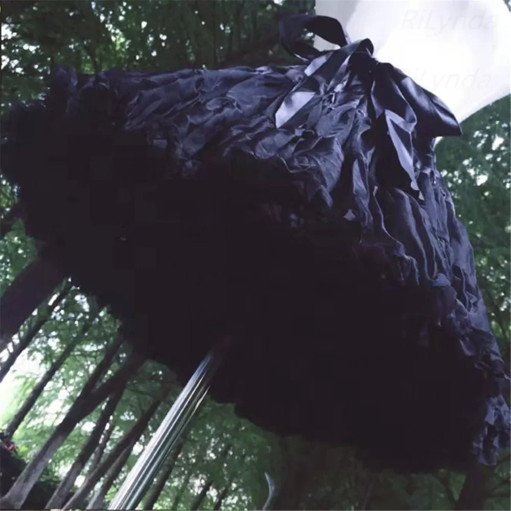 المرأة زهرة نمط لوليتا تنورات كرينولين الداخلية صخب تأثيري توتو منتفخ Cancan تنورة تحت فساتين الزفاف #5