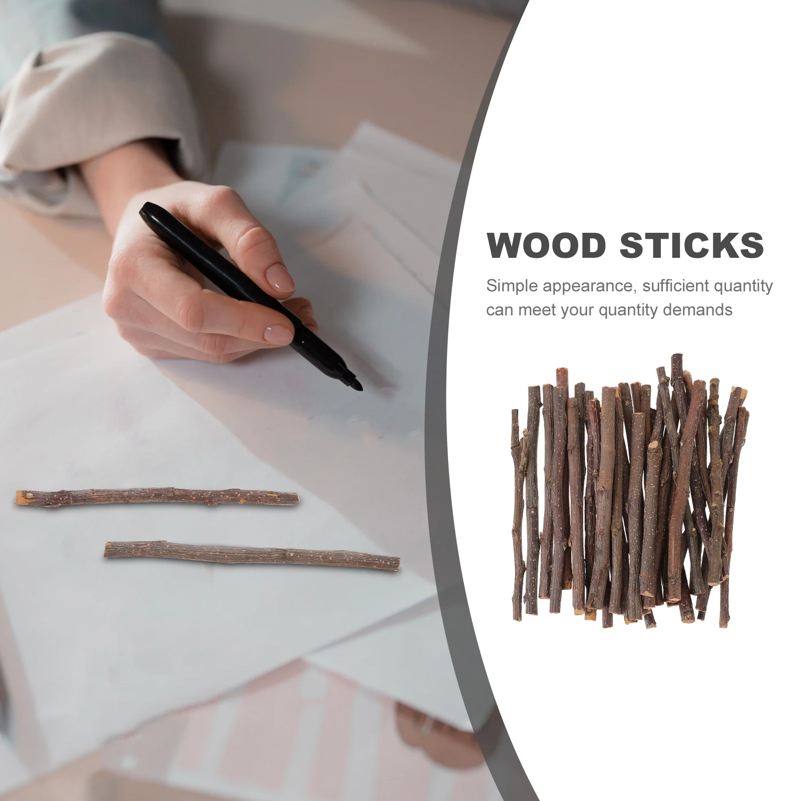 40 Pcs Photography Props Dry Branches Decor Natural Sticks Decoration DIY Crafts Log Wood Manual Wooden for