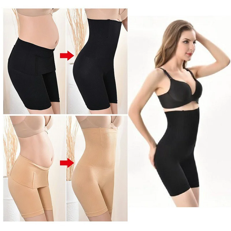 Plus ขนาดผู้หญิง Body Shaper สูงเอวหน้าท้อง Shapewear ไม่มีรอยต่อหลังคลอด Belly กางเกง