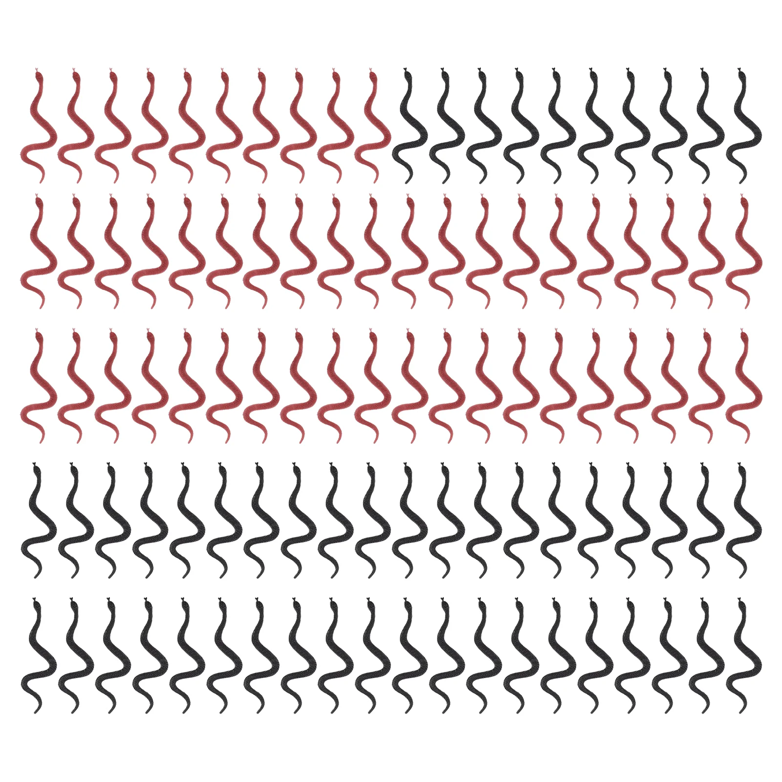 100 Pcs Artificial Snake Realistic Toys Small Halloween Scare Fake Snakes Pvc Prank