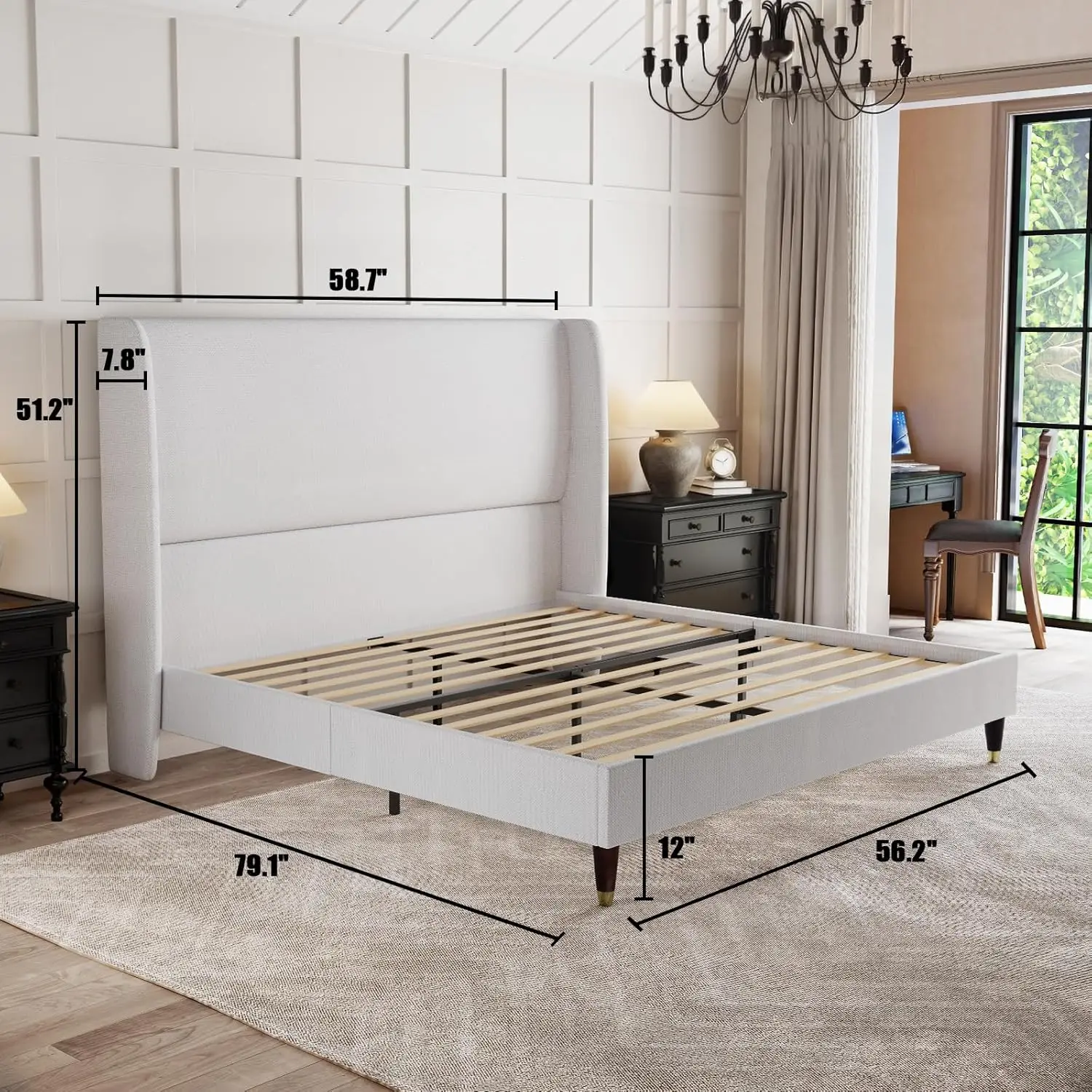 Full Platform Bed Frame 51.2