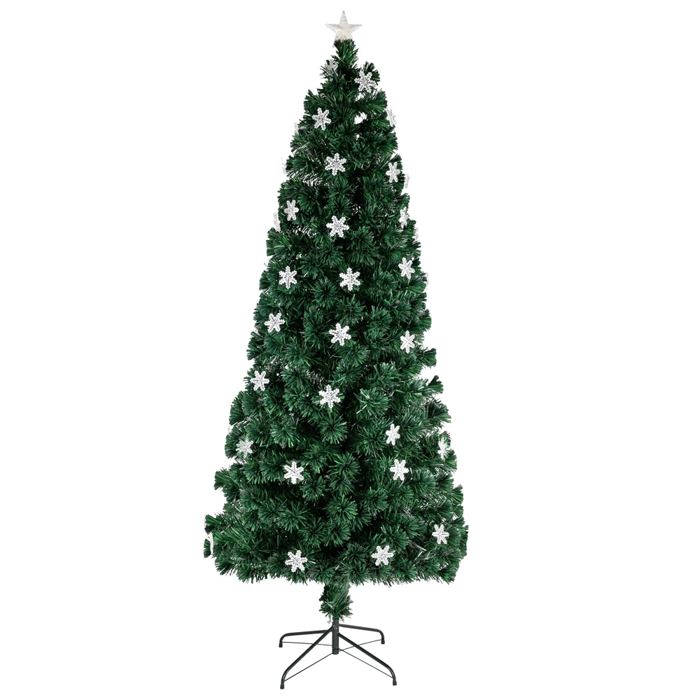 7FT Small Light Fiber Optic Christmas Tree 290 Branches, Discover the Enchanting Beauty of the Traditional, Festive