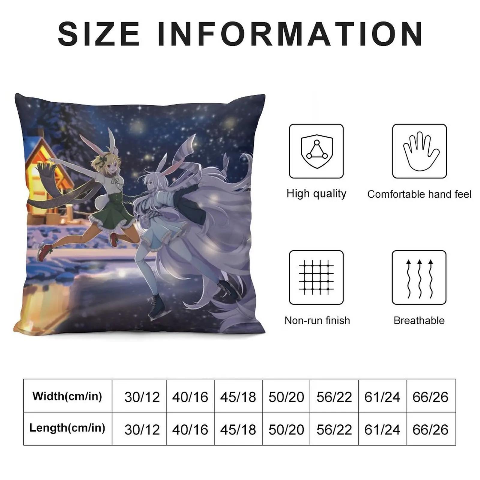 Ice Skating Throw Pillow Christmas Covers For Cushions Plaid Sofa Anime Pillow Case pillow