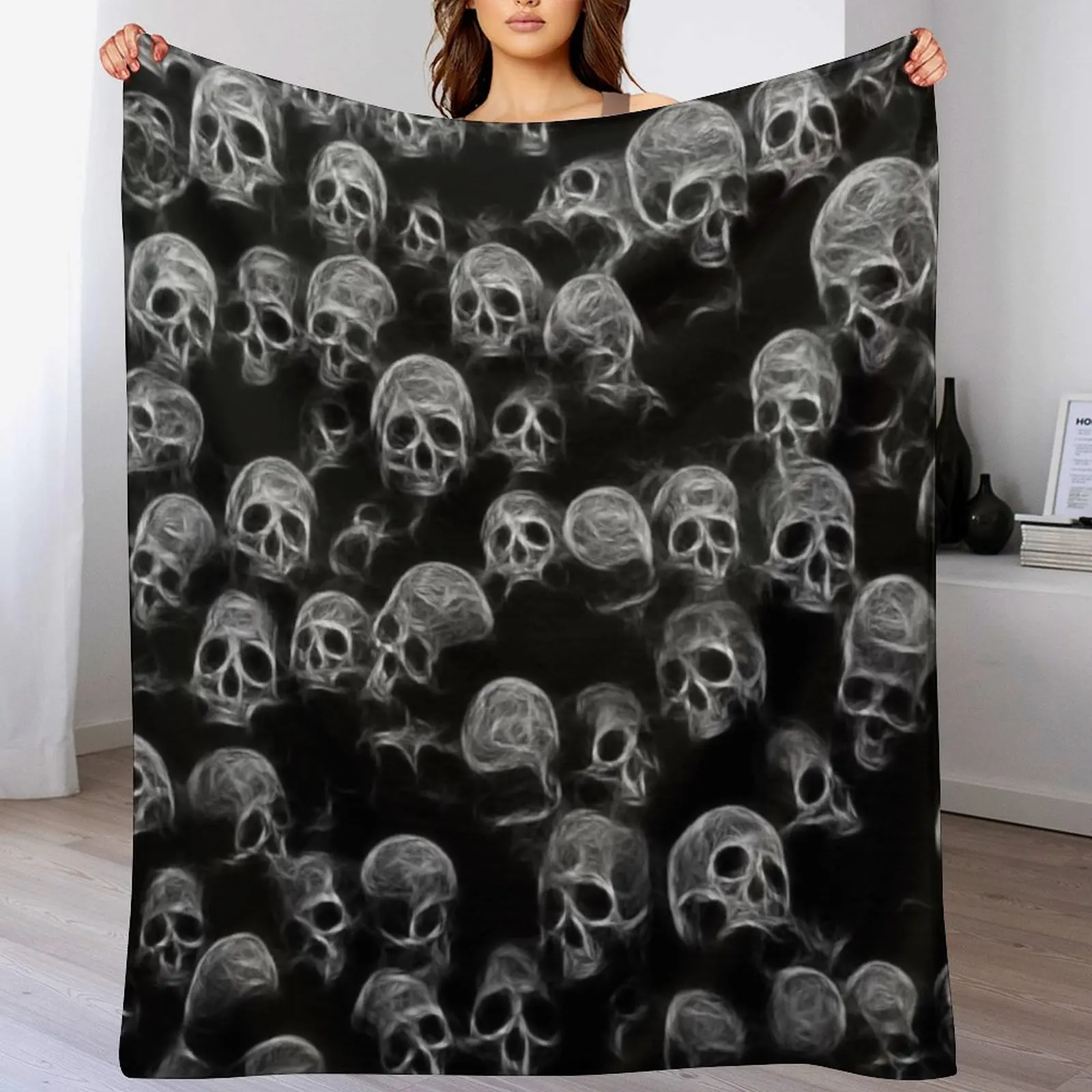 

Black and white skulls. Throw Blanket Luxury St Weighted Blankets For Baby Blankets