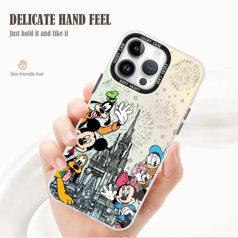 Mickey Minnie Goofy Donald Daisy Duck Phone Case for Redmi Note 12 11 Pro Plus 10 9 9S 8 12C 9A 9C POCO X3 NFC Iridescent Funda