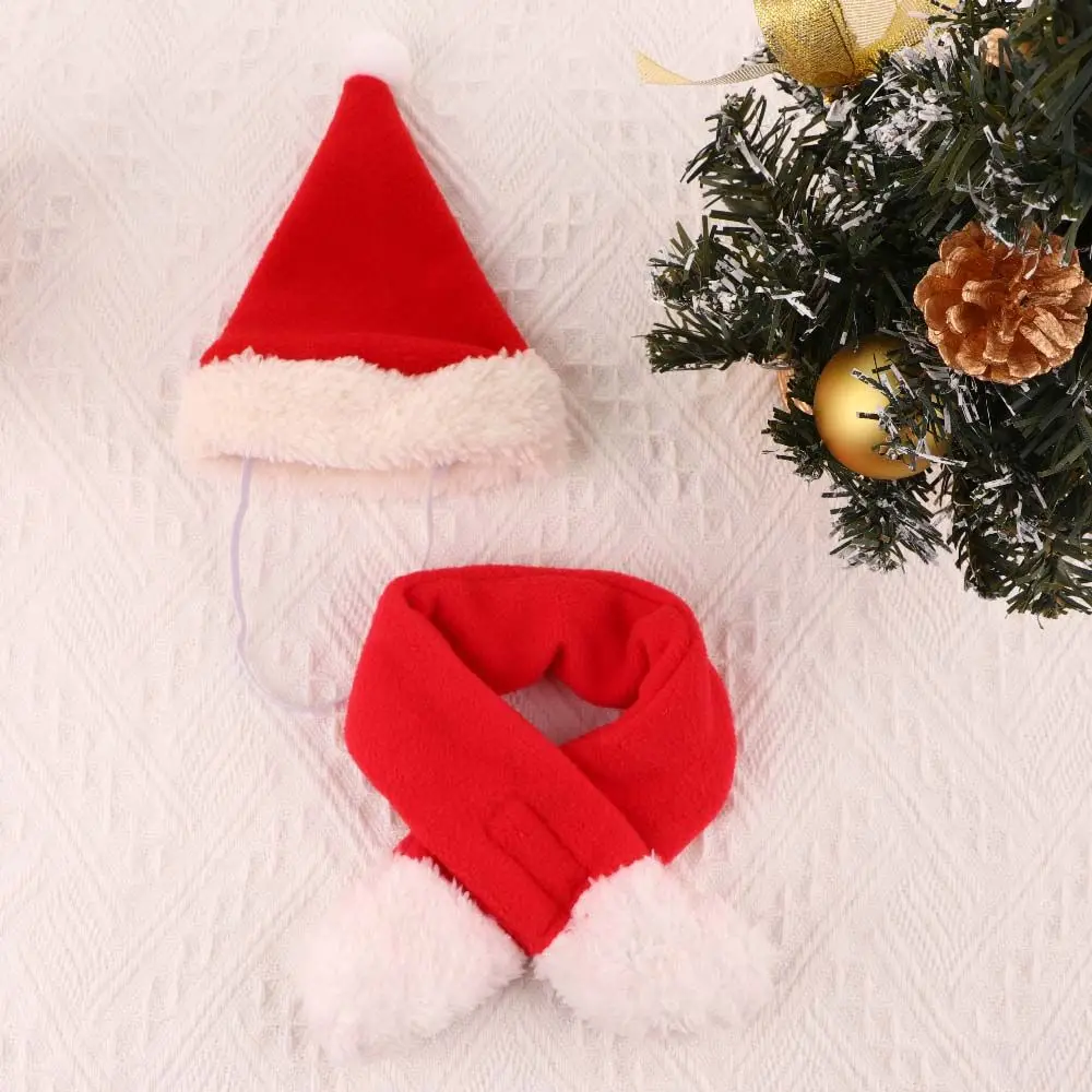 Kitten Cute Puppy Red Scarf Hat Deer Head Cloak Hat Dog Cat Pet Costume Christmas Clothes Pet Clothes Pet Cosplay Costume