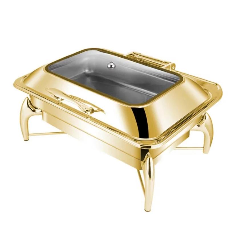 

Hotel stainless steel hydraulic buffet stove gold all-steel bracket thermal insulation equipment