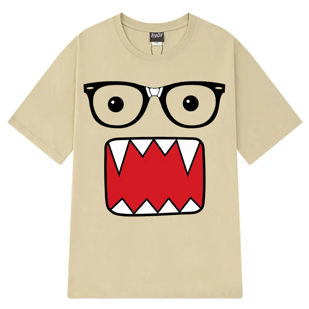 Domo Kun Funny Humorous Fashion T Shirts Men's Women  Casual T-Shirts Harajuku Short Sleeve Oversized Unisex T-shirt