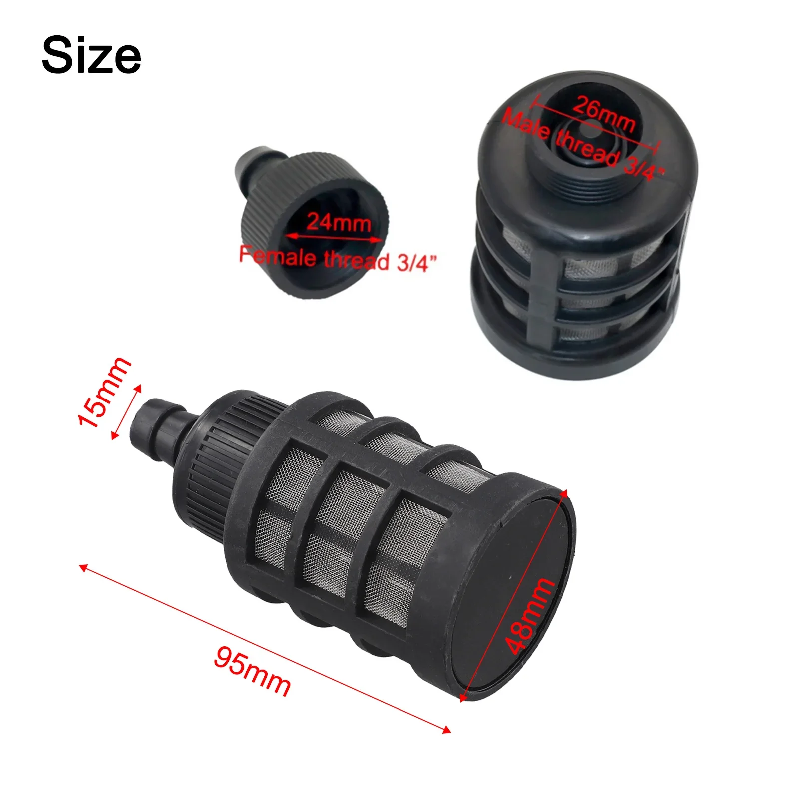 Net Water Filter Protect Gauze Hose Irrigation Mesh Screen Outdoor Purification 15mm Agricultural Black Useful