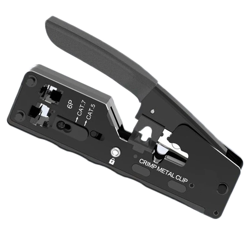 RJ45 Tang Crimp Melewati Pemotong Pengupas Crimper untuk Cat7 Cat6 Cat5e 8P Konektor Modular Ethernet Alat Kawat All-In-One