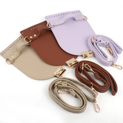 Bag Making Accessories Bag Cover With Hardware Leather Bag Strap DIY Handmade Knitting Crochet Bags for Women Crochet Backpack