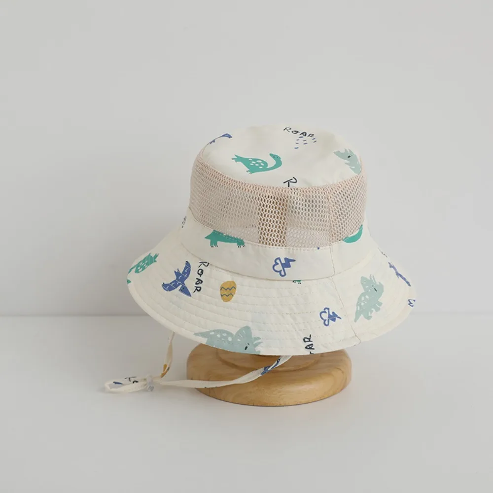

New UV Protection Bucket Hat Cartoon Animal Soft Mesh Sun Hat Thin Mesh Cap Baby Boy Girl