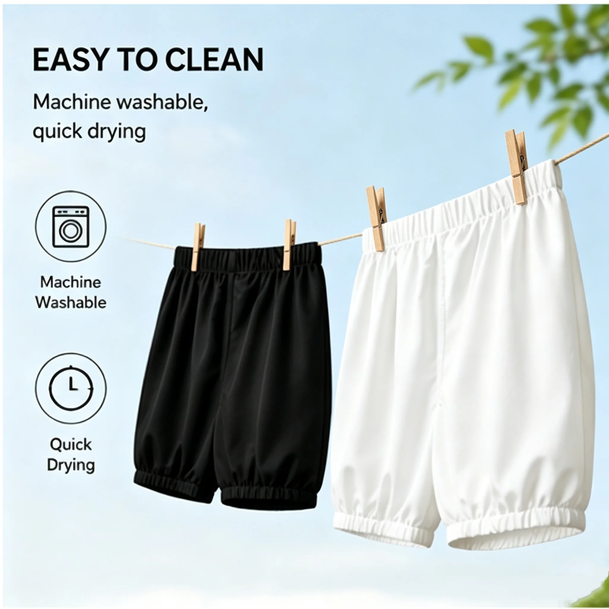 Weiche, wiederverwendbare Windelhose für Erwachsene, wasserdichte Inkontinenz-Shorts für Senioren, Frauen in der Menstruation und Schwangere. – Detail 5
