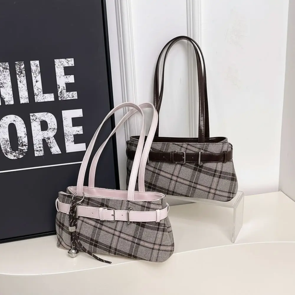 

Women's Bag Summer Boho Shoulder Bag Plaid Messenger Adjustable Crossbody Strap Lightweight Portable Tote
