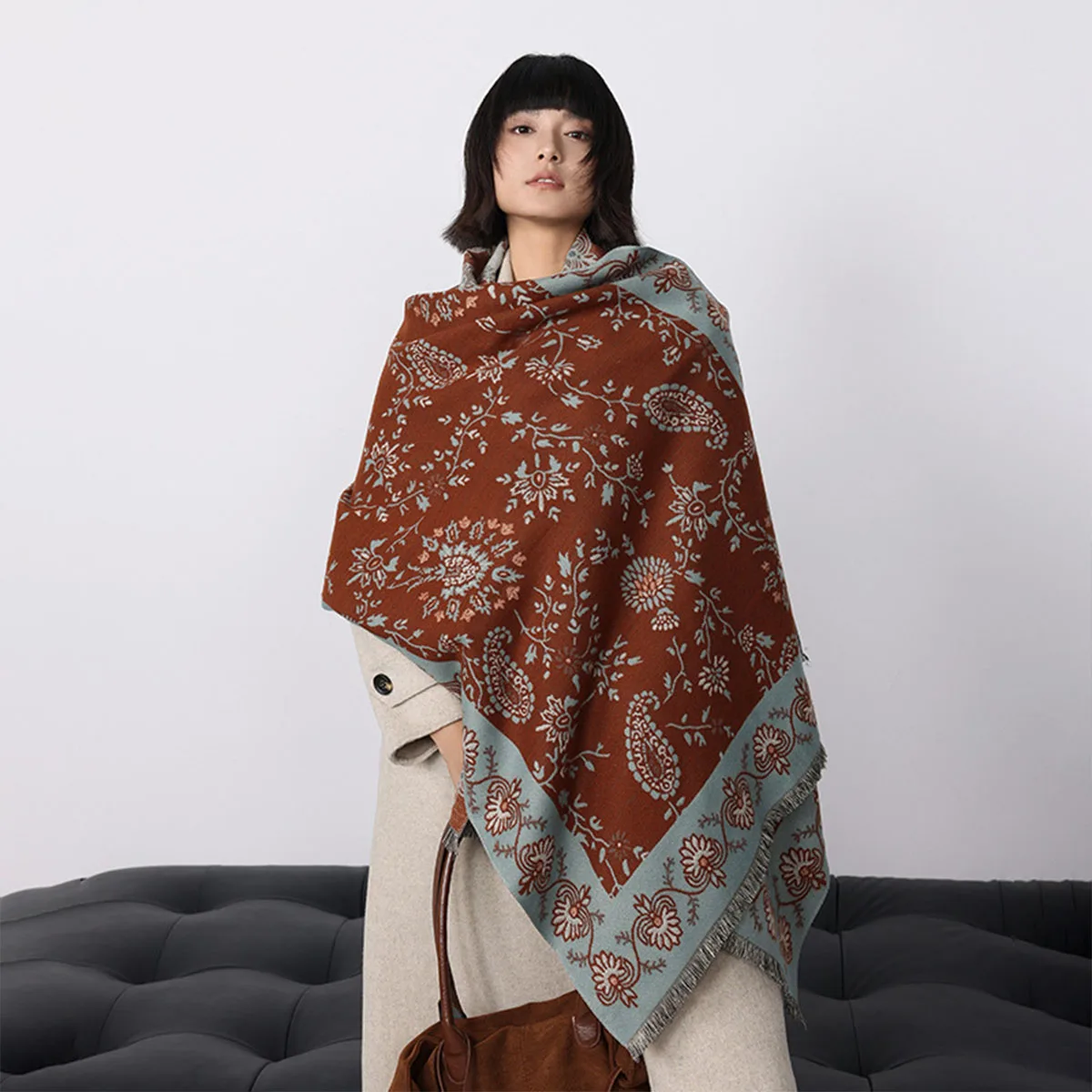 

Luxury Winter Imitation Cashmere Cashew Women Pashmina Blanket Paisley Scarves Female Shawls Thick Warm Foulard Bufanda Wraps