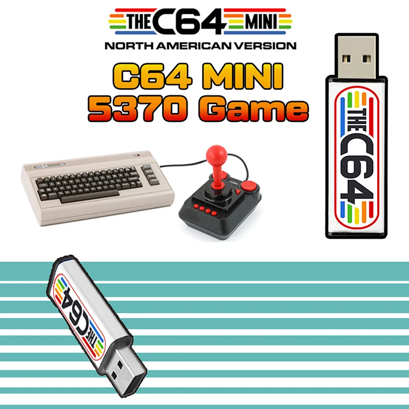 Video Games Console Plug And Play C64Mini Console Usb Dongle Total 5370 Games Contains Most Complete Collection Of Game