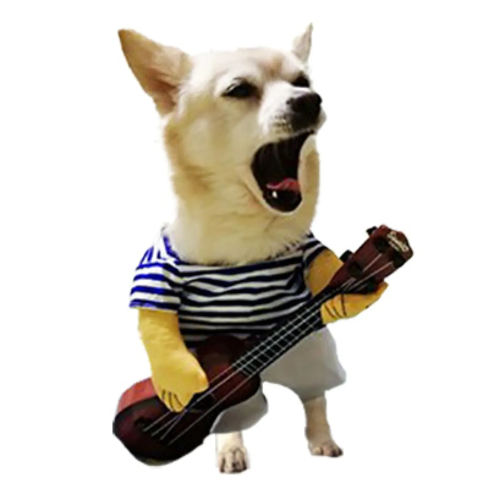 Pet Guitar Costume Funny Dog Costumes Guitarist Player Halloween Christmas Cosplay Party Dog Cat Clothes Dressing Up Outfits