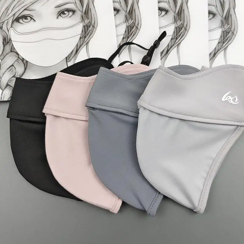 

1Pcs Ice Silk Summer Face Mask Thin Sunscreen Breathable Face Scarf Cover for Sports and Outdoors