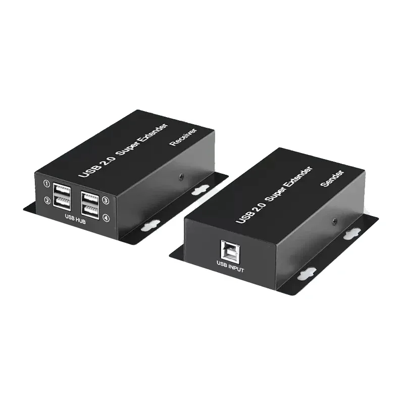 

Удлинитель USB через Ethernet Rj45 Cat5e/6, 4 порта USB 2,0, до 50 м