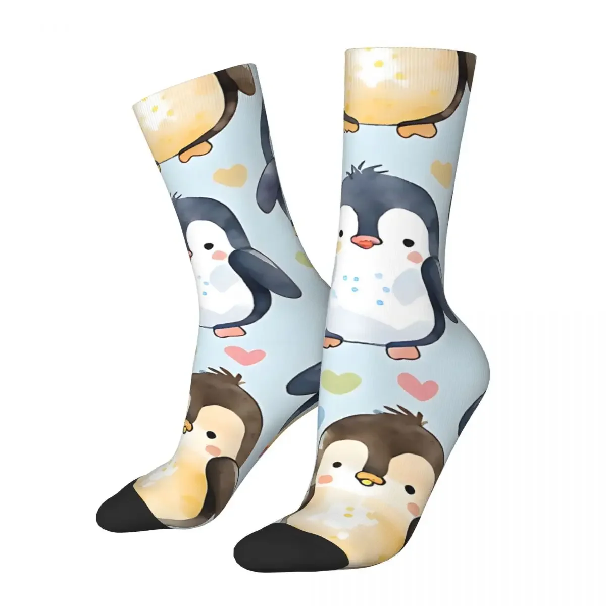 

Crazy compression Cute Kawaii Penguin Pattern Happy Pastel Colors Sock for Men Harajuku Seamless Pattern Crew Sock Casual