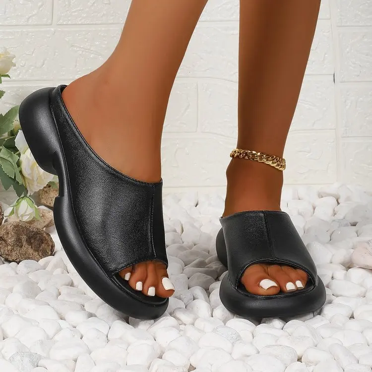 

Shoes for Women Summer Slippers Platform Peep Toe Thick Bottom Platform Casual Slip Comfortable and Lightweight zapatos de mujer