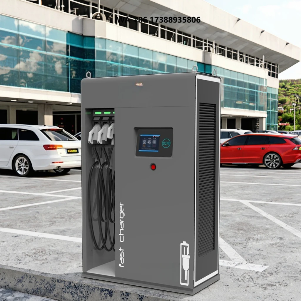 SCU CE Certified Dual CCS2 60KW Dynamic Load Balance EV Charging Station Floor-Mounted Electric Car Charging Station for Cities