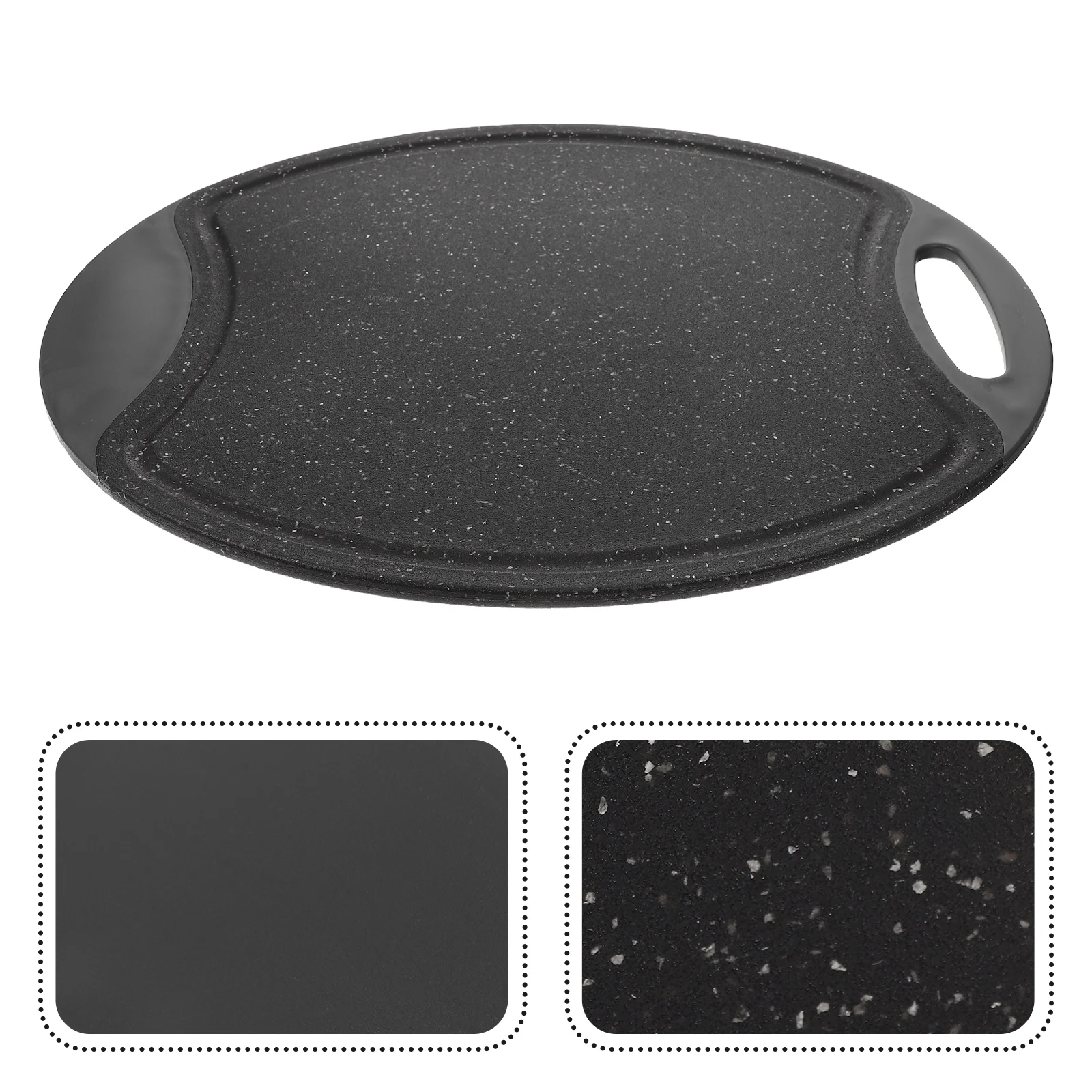 

Anti-slip Cutting Boards Black Reusable Plastic Material Clean Safe Food Mat Chopping Board Easy Carry Kitchen Tool