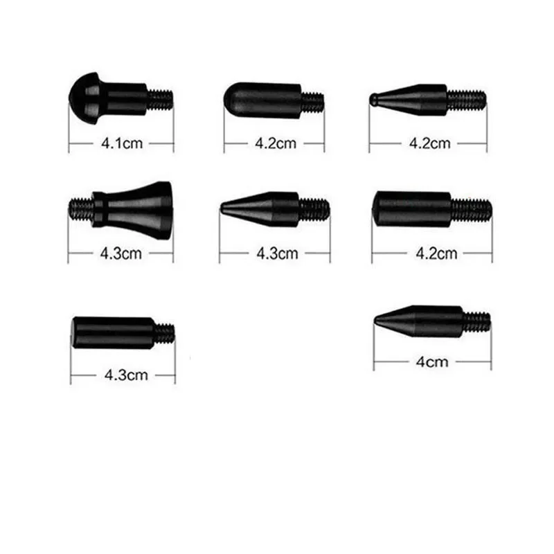 Strumenti di servizio per la riparazione di ammaccature senza vernice Aste per rimozione ammaccature Strumenti Kit di riparazione ammaccature Asta Coda di balena Rubinetto con testa sostituibile