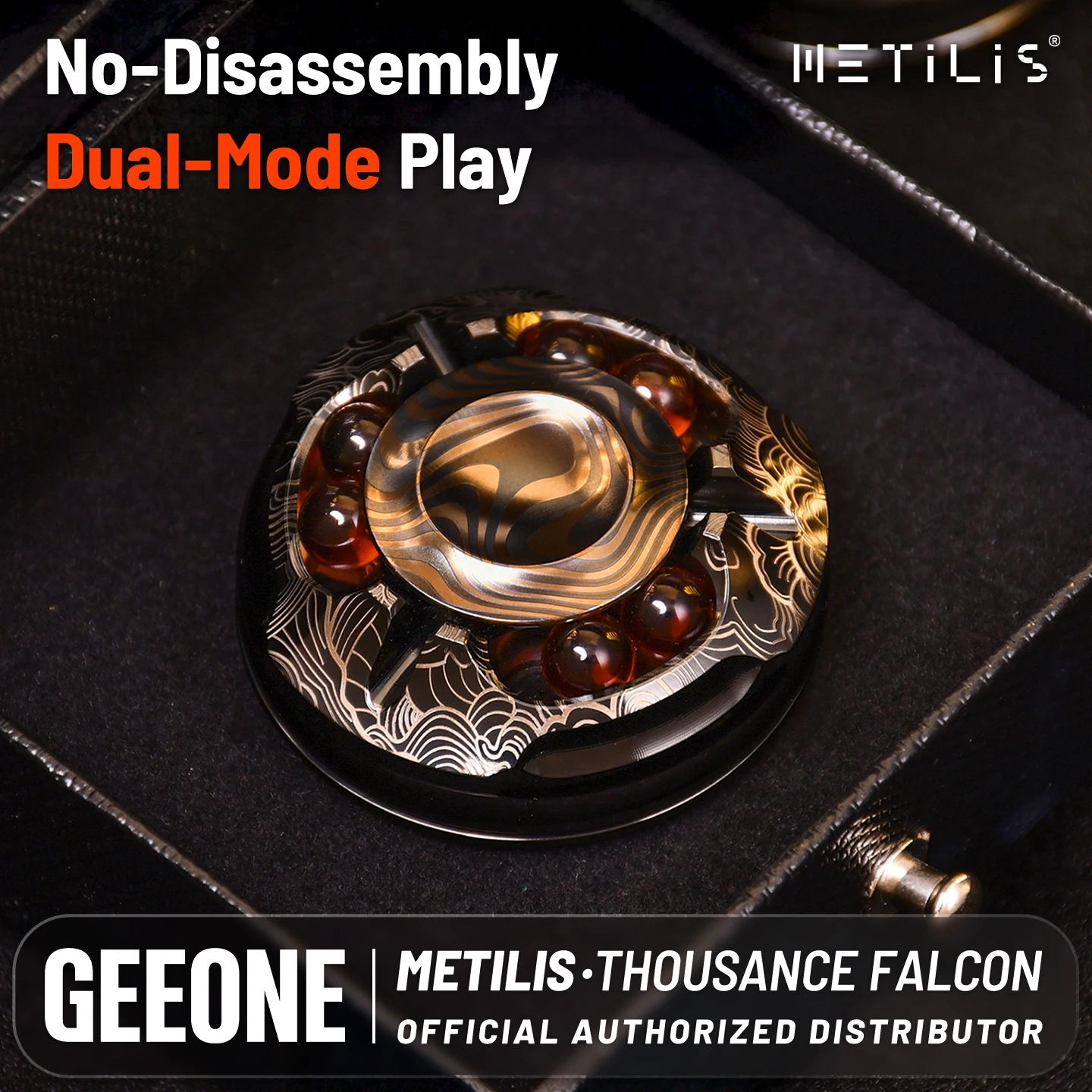 METILIS Thousance Falcon Lite フィジェットスピナー EDC メタルフィ