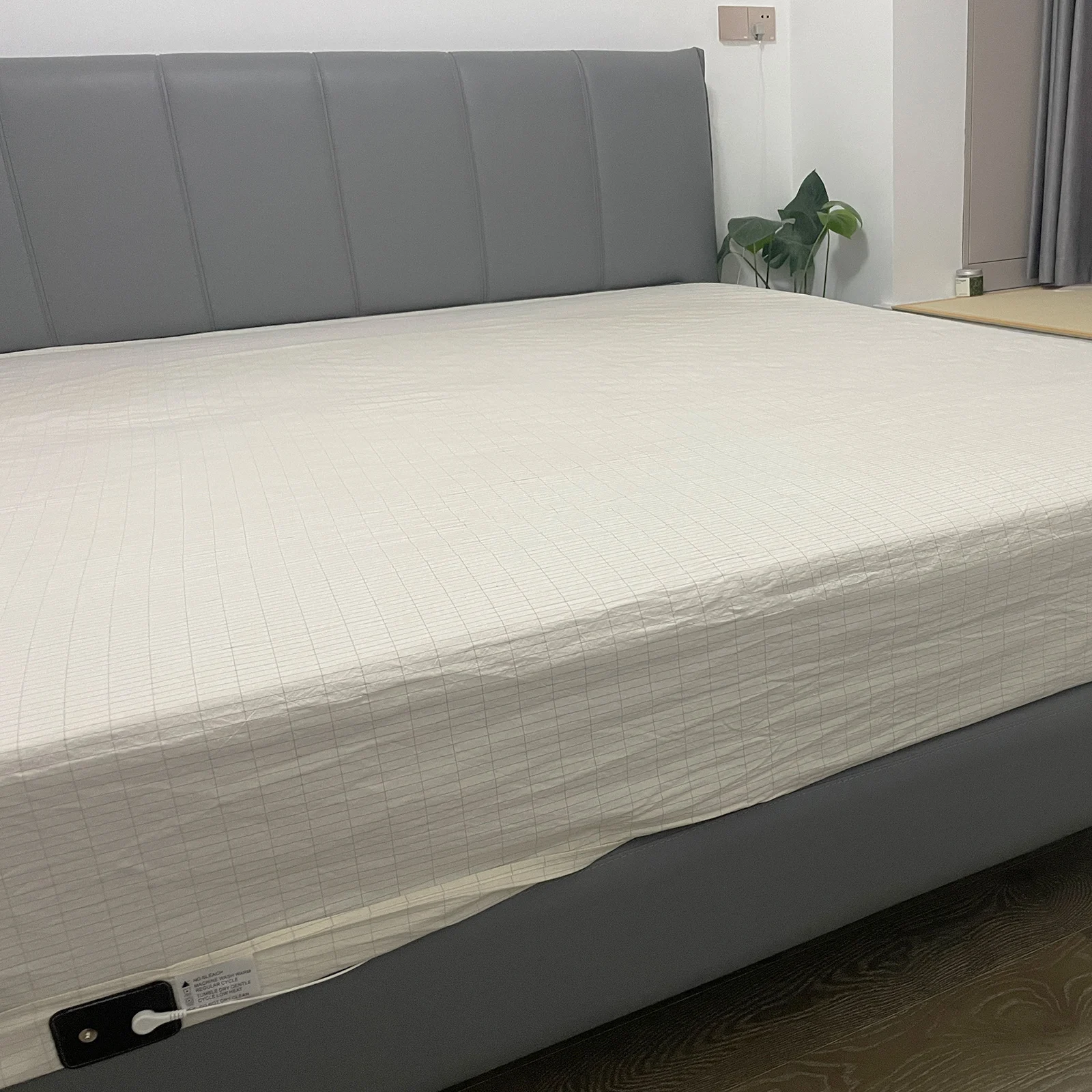 Imagem -04 - Prata Fibra Aterrado Bedsheet Aterramento Equipado Lençóis Anti-esd Radiação Proof Liberação Eletrostática Queen Size Condutora